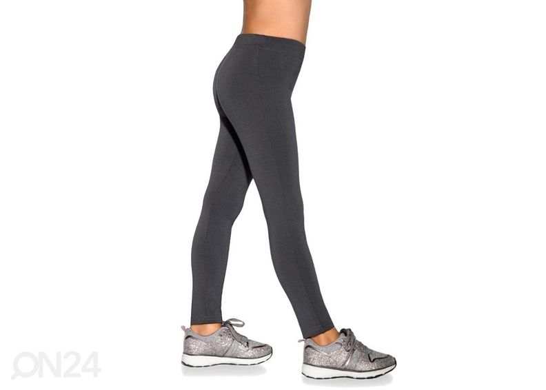 Lasten treenileggingsit BAS BLEU Mimi, grafiitti, koko 116-122 cm kuvasuurennos