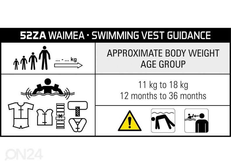 Lasten uimaliivi 1-3 vuotiaille Waimea kuvasuurennos