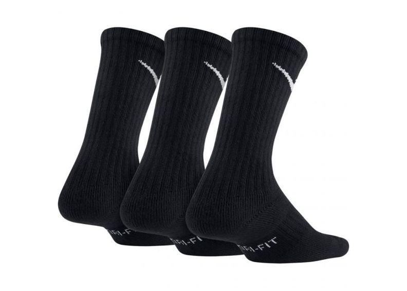 Lasten urheilusukat Nike Performance Cushioned Crew JR SX6842-010 3 paria kuvasuurennos