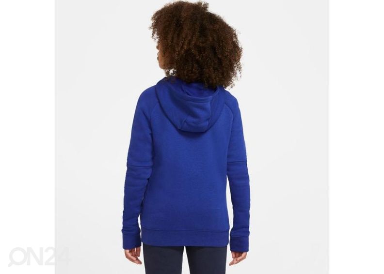 Lasten verryttelypaita Nike FC Barcelona Fleece Pullover Soccer Hoodie Jr CN1000 455 kuvasuurennos
