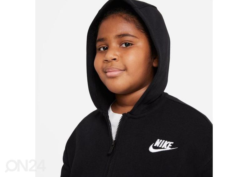 Lasten verryttelytakki Nike Sportswear Club Fleece Jr DC7118 010 kuvasuurennos