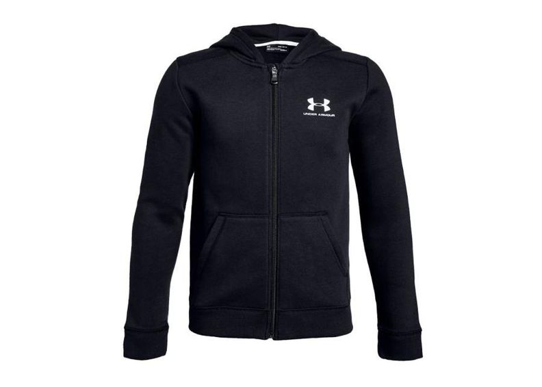 Lasten verryttelytakki Under Armour Cotton Fleece Full Zip JR 1343677-001 kuvasuurennos