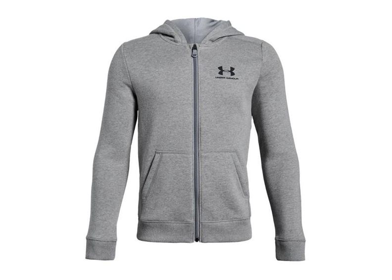 Lasten verryttelytakki Under Armour Cotton Fleece Full Zip JR 1343677-035 kuvasuurennos