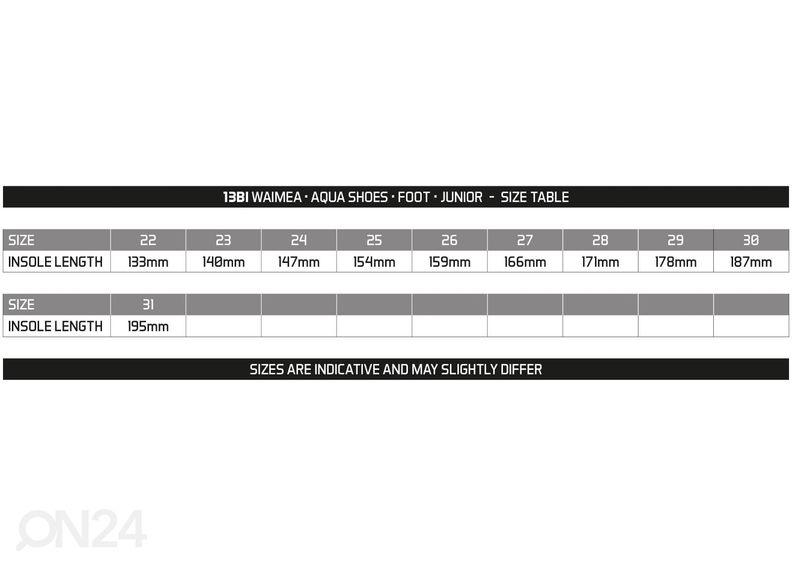 Lasten vesikengät Foot Waimea kuvasuurennos