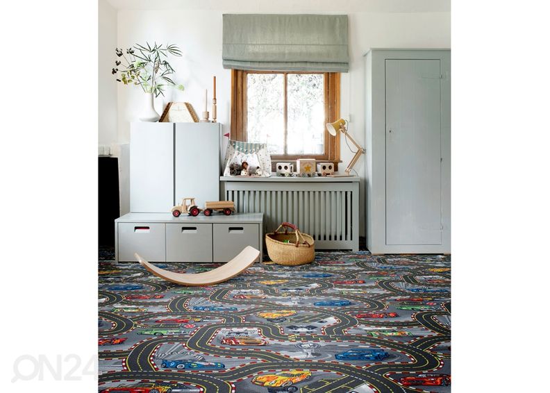 Lastenhuoneen matto Racers 160x240 cm kuvasuurennos