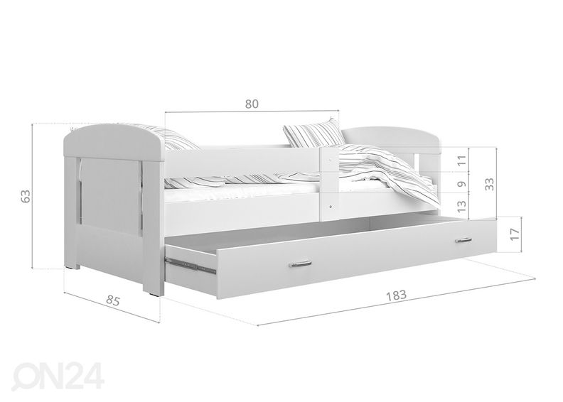 Lastensänky 80x180 cm + patja kuvasuurennos