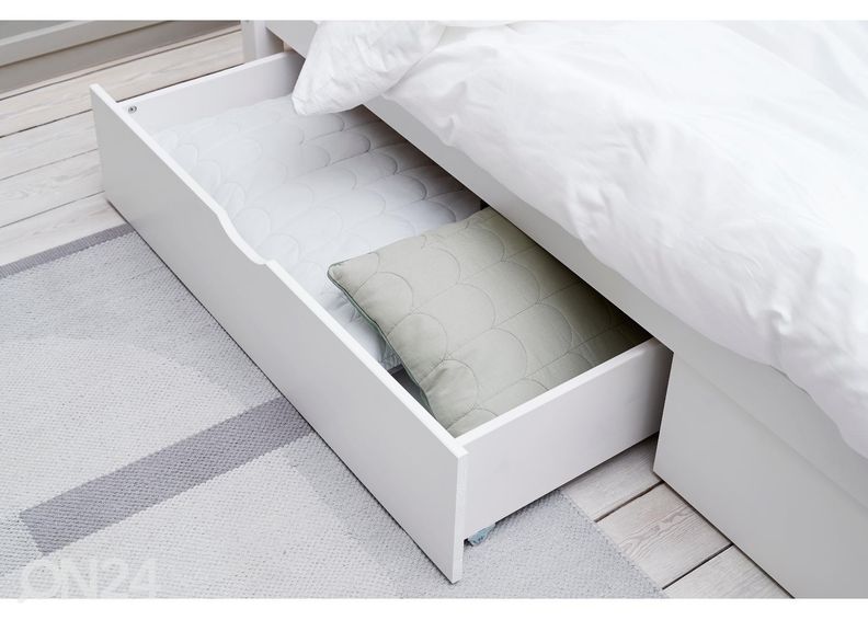 Lastensänky THUKA Actim vuodevaatelaatikoilla, valkoinen kuvasuurennos