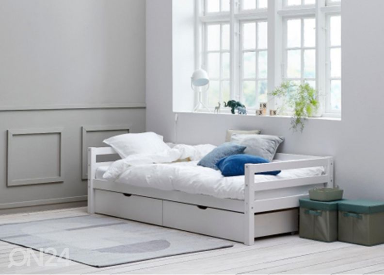Lastensänky THUKA Actim vuodevaatelaatikoilla, valkoinen kuvasuurennos
