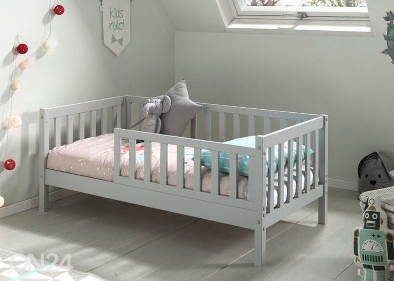 Lastensänky Toddler 70x140 cm, harmaa kuvasuurennos