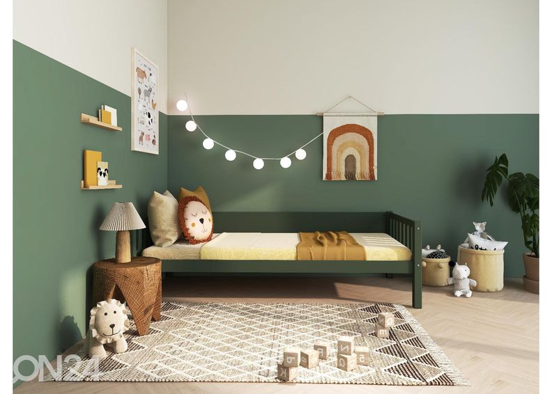 Lastensänky vuodevaatelaatikoilla THUKA Viggo, vihreä kuvasuurennos