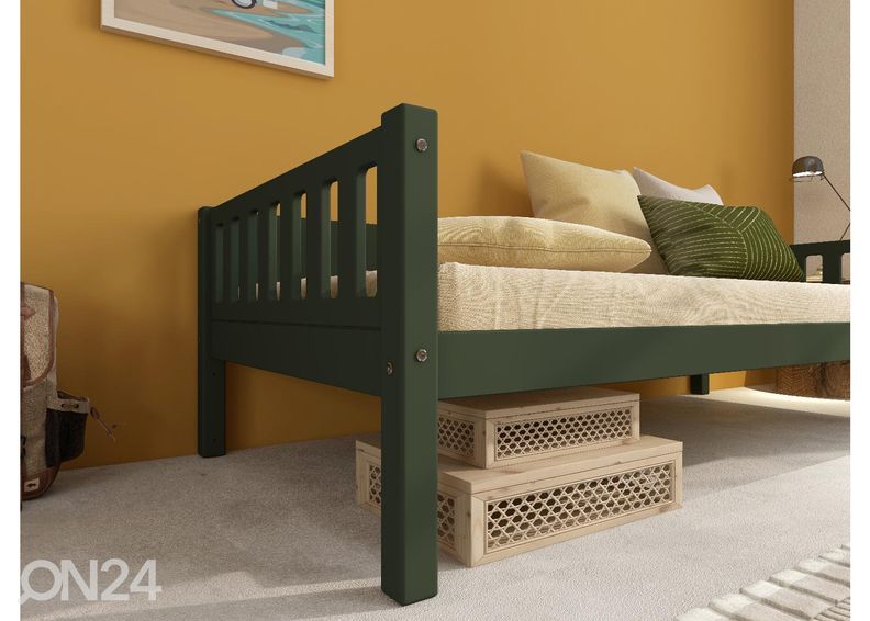 Lastensänky vuodevaatelaatikoilla THUKA Viggo, vihreä kuvasuurennos
