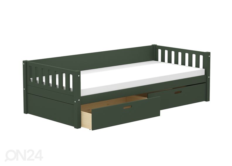 Lastensänky vuodevaatelaatikoilla THUKA Viggo, vihreä kuvasuurennos