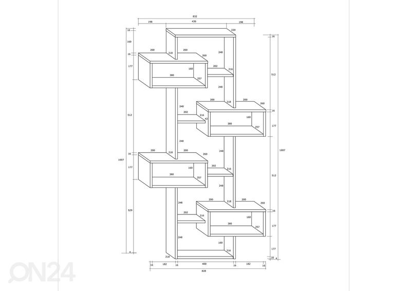 Lattiahylly Macroom 83 cm kuvasuurennos