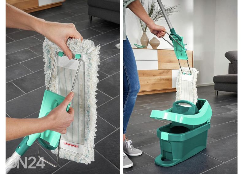 Lattianpesin Profi XL Cottonplus teleskooppivarrella Leifheit kuvasuurennos