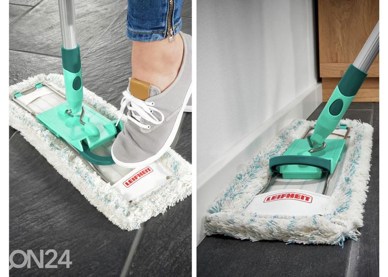 Lattianpesin Profi XL MicroDuo teleskooppivarrella Leifheit kuvasuurennos