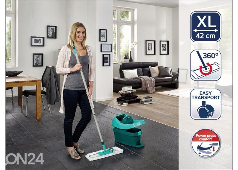 Lattianpuhdistussetti moppipuristinsangolla Leifheit Profi XL kuvasuurennos