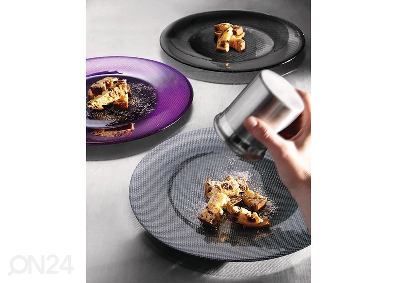 Lautanen Inca hopea Ø 31 cm, 3 kpl kuvasuurennos