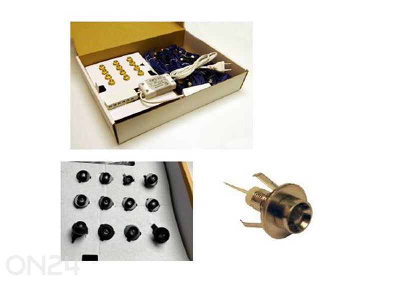 LED saunavalaisimet 12 x 0,2 W, matta musta kuvasuurennos