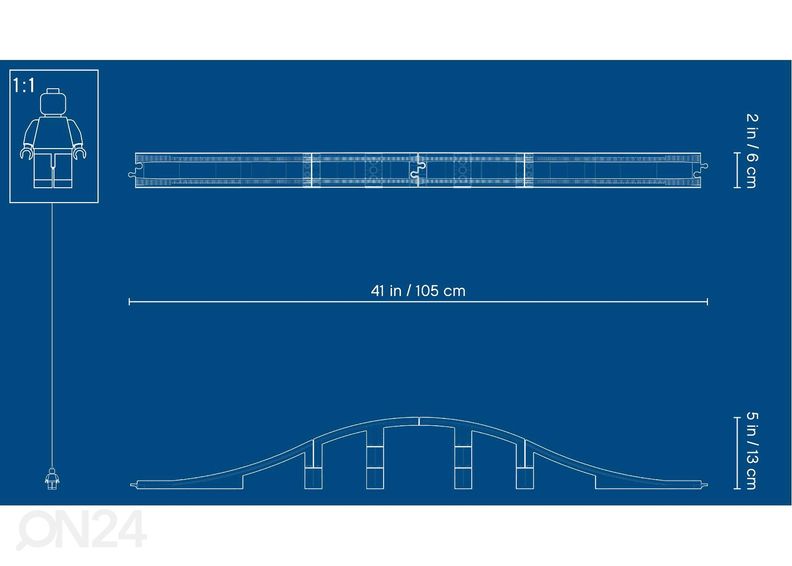 LEGO DUPLO Junasilta ja kiskot kuvasuurennos