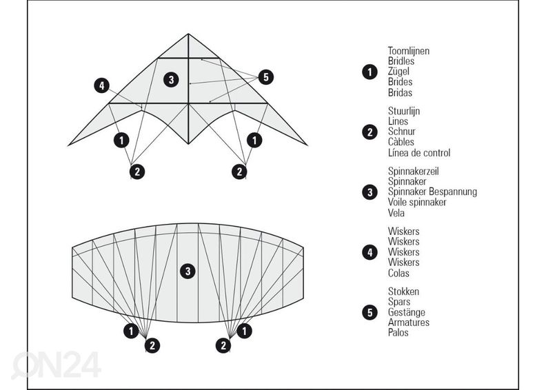 Leija Parachute Kite Gilavar 140 Dragon Fly kuvasuurennos