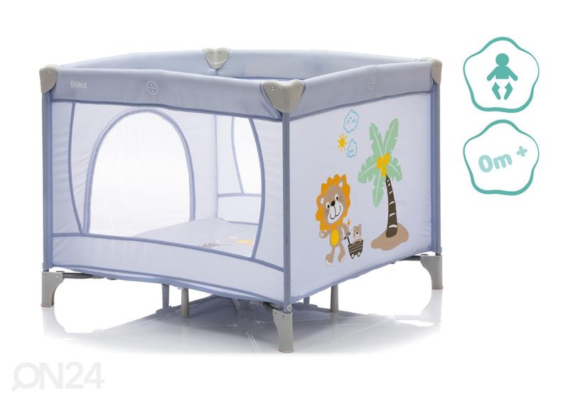 Leikkikehä / matkasänky Leijona harmaa, Fillikid kuvasuurennos