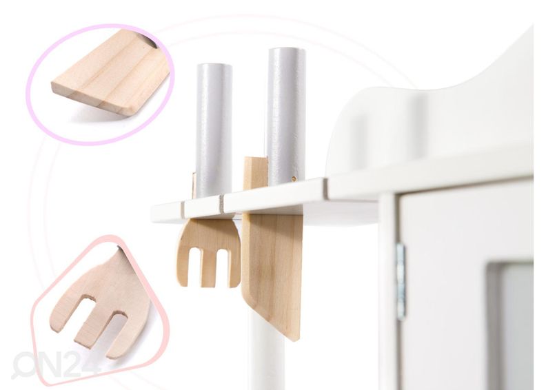 Leikkikeittiö tarvikkeilla 85 cm kuvasuurennos