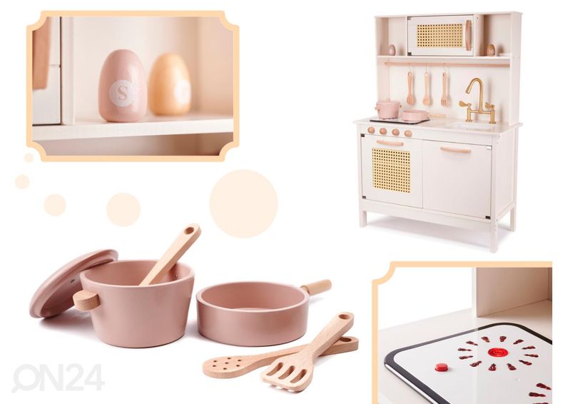 Leikkikeittiö tarvikkeilla Retro Boho 100 cm kuvasuurennos