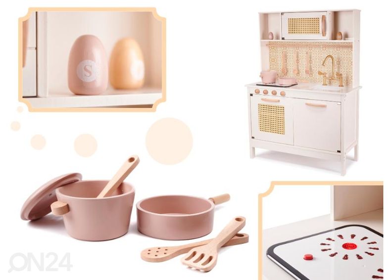 Leikkikeittiö tarvikkeilla Retro Boho 100 cm kuvasuurennos