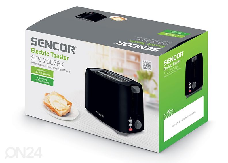 Leivänpaahdin Sencor Metallic STS2607BK kuvasuurennos