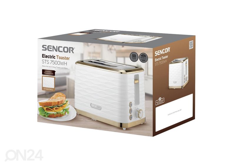 Leivänpaahdin Sencor STS7500WH, valkoinen kuvasuurennos