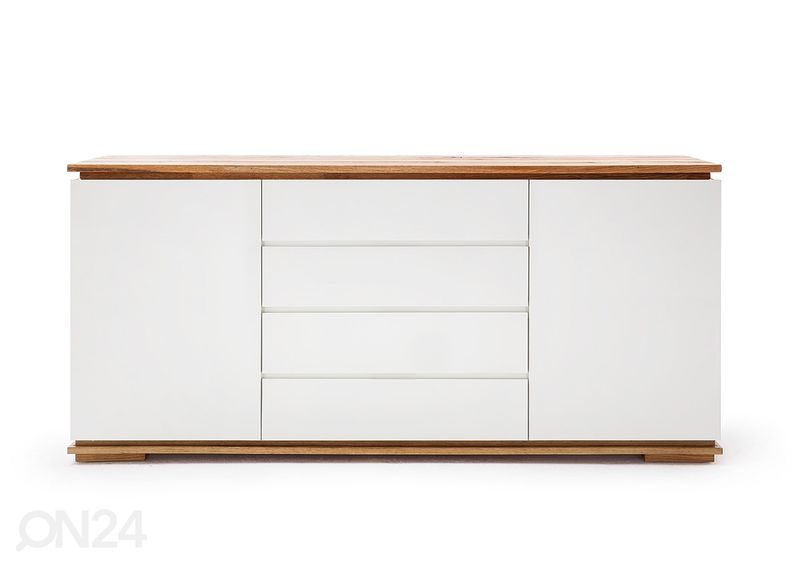 Leveä lipasto Chiaro 172 cm, valkoinen / tammi kuvasuurennos