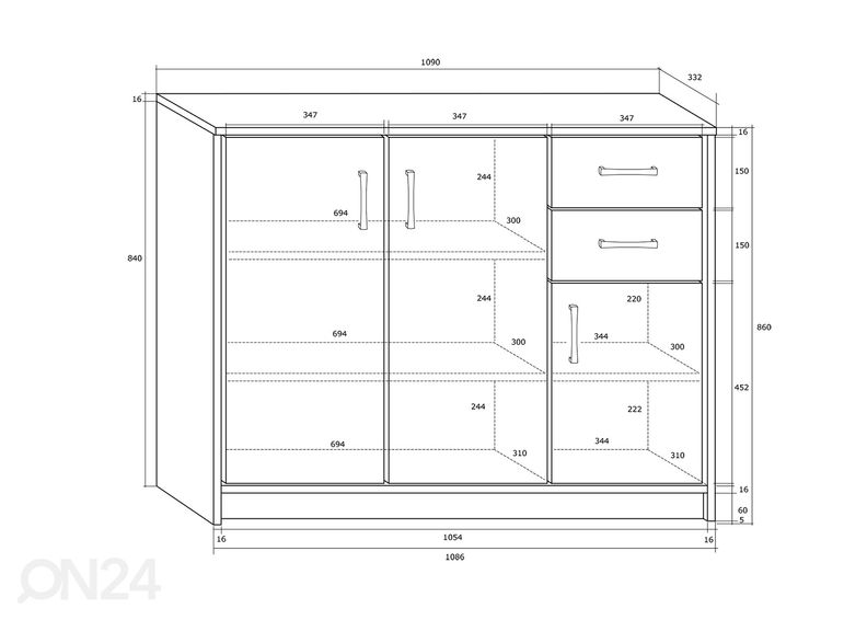 Lipasto 109 cm kuvasuurennos