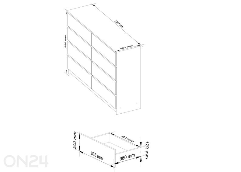 Lipasto 138 cm kuvasuurennos