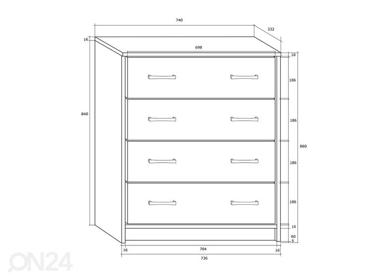 Lipasto 74 cm kuvasuurennos