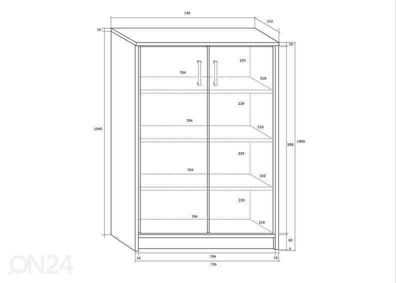 Lipasto 74 cm kuvasuurennos