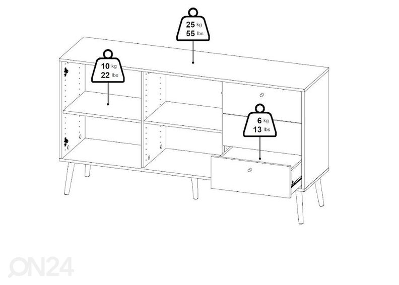 Lipasto Bodo 147 cm kuvasuurennos