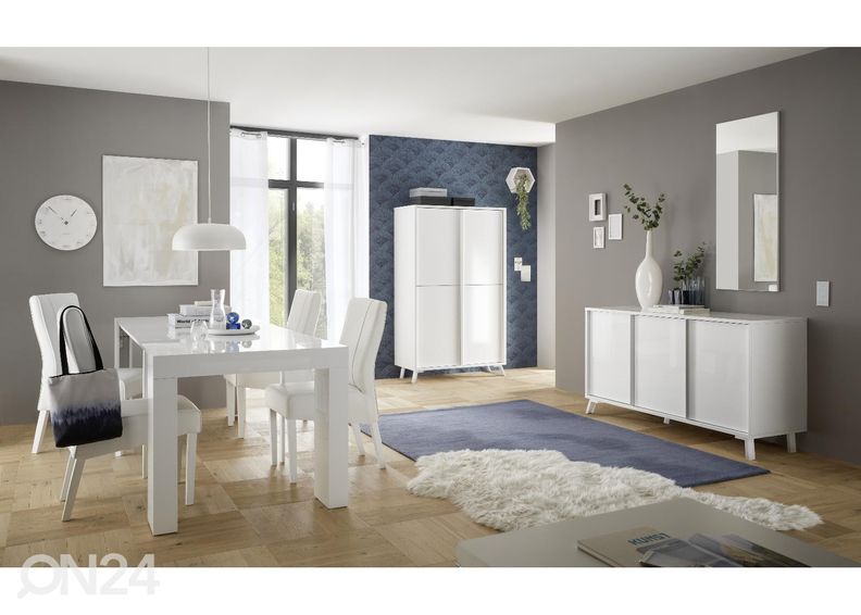 Lipasto City 205 cm, valkoinen korkeakiilto kuvasuurennos