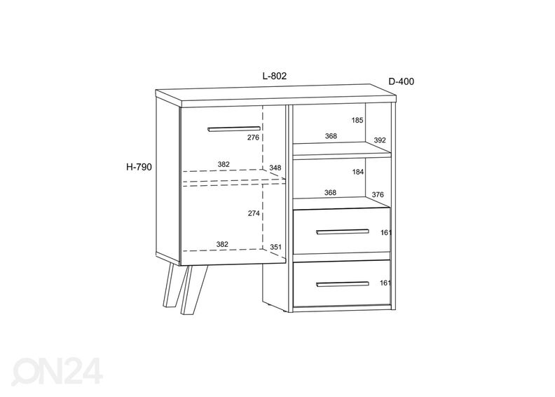 Lipasto Clon 80 cm kuvasuurennos