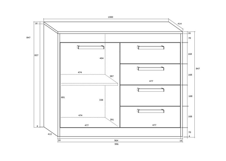 Lipasto Cobhy 100 cm kuvasuurennos