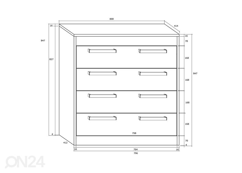 Lipasto Cobhy 80 cm kuvasuurennos