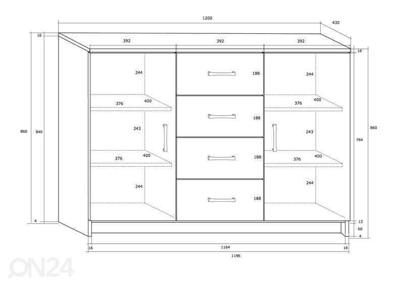 Lipasto Drimo 120 cm kuvasuurennos