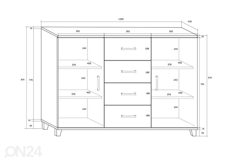 Lipasto Drimo 120 cm kuvasuurennos