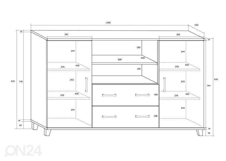 Lipasto Drimo 140 cm kuvasuurennos