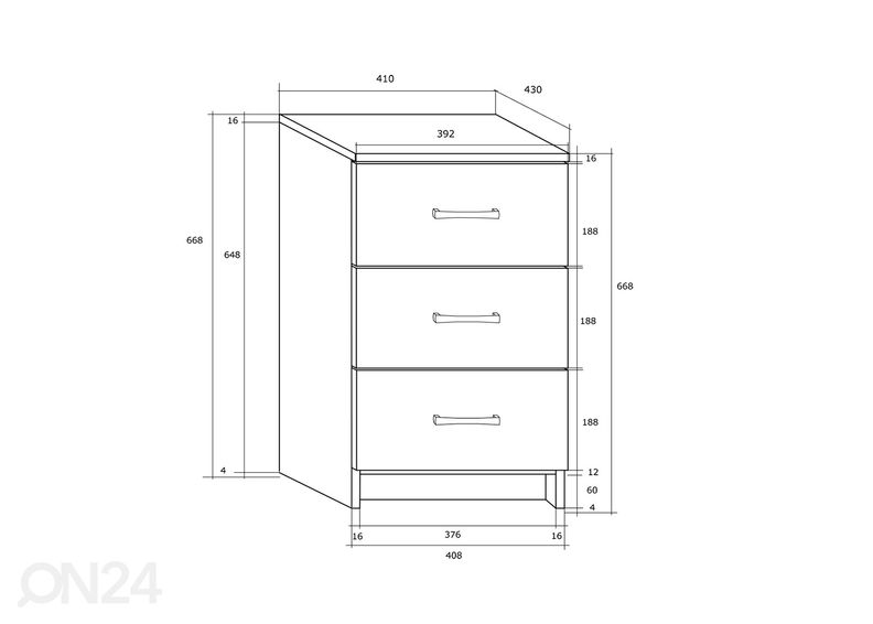 Lipasto Drimo 41 cm kuvasuurennos