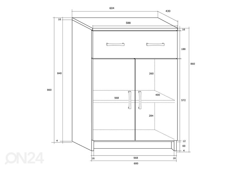 Lipasto Drimo 61 cm kuvasuurennos