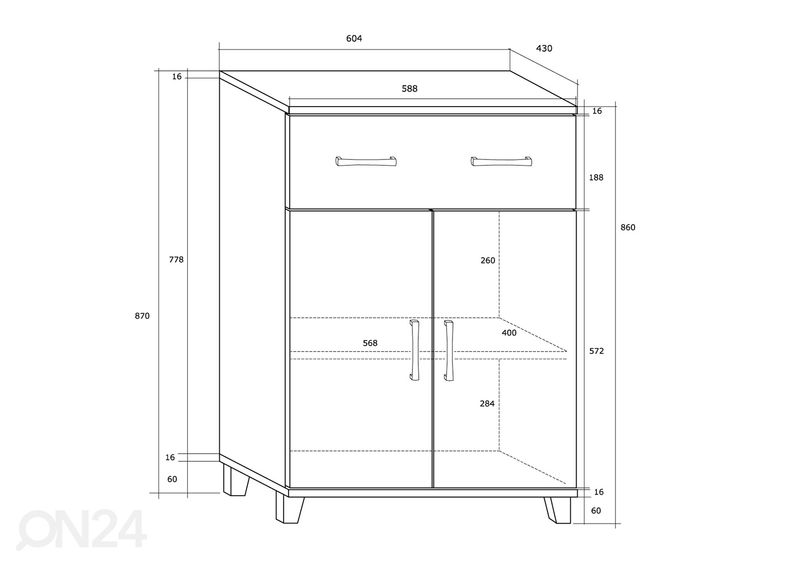 Lipasto Drimo 61 cm kuvasuurennos