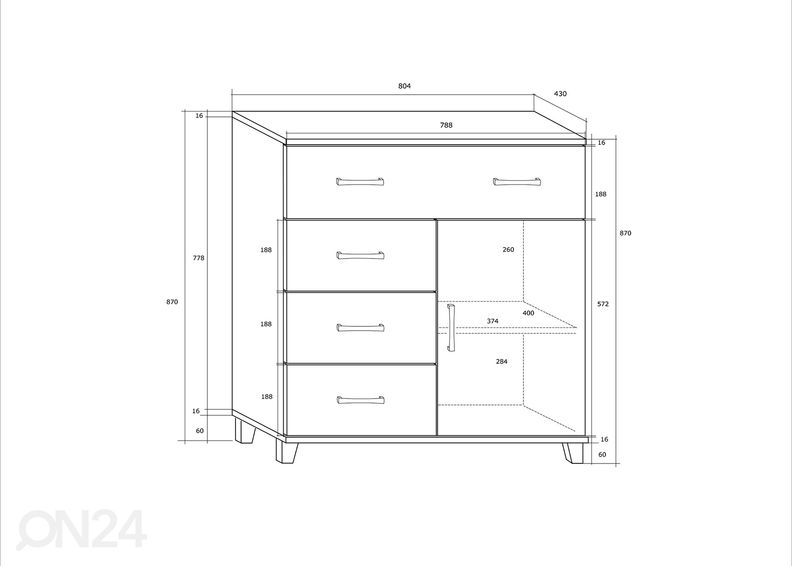 Lipasto Drimo 80 cm kuvasuurennos