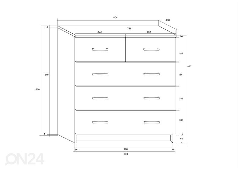 Lipasto Drimo 80 cm kuvasuurennos
