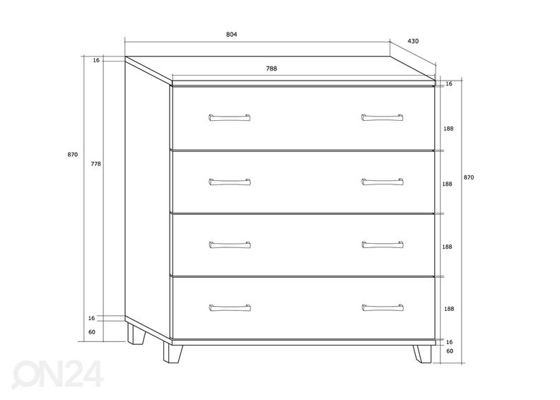 Lipasto Drimo 81 cm kuvasuurennos