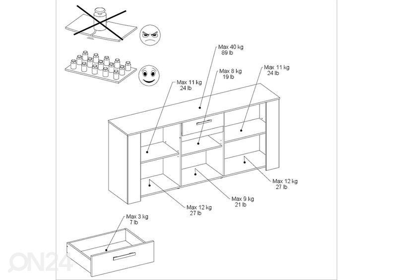 Lipasto Helma 184 cm kuvasuurennos